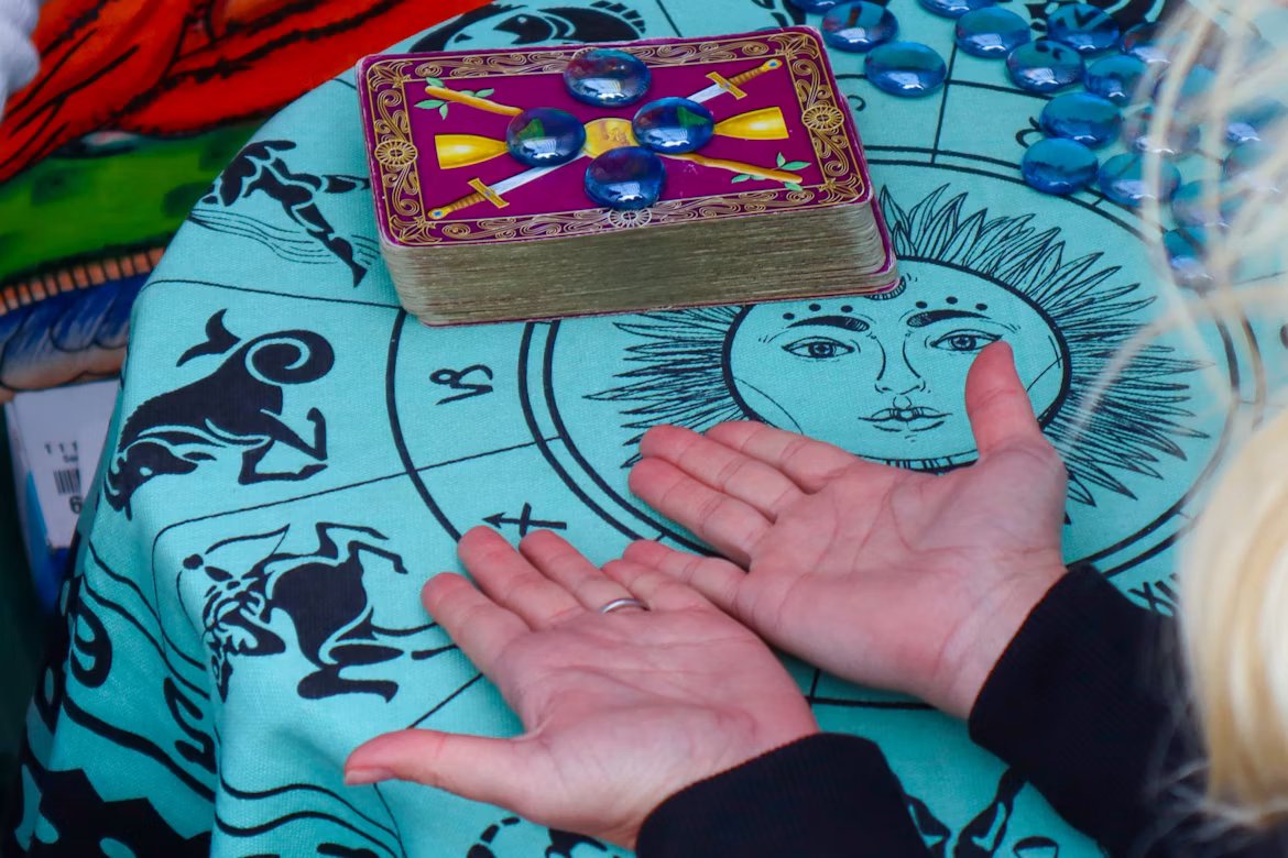Spiritual mentor guiding astrology students